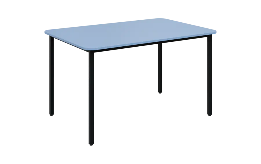 JSBR 130N Jídelní stůl 1300 x 900 mm, deska blankyt / podnož černá